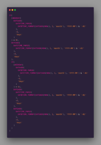 Screenshot of code snippet
