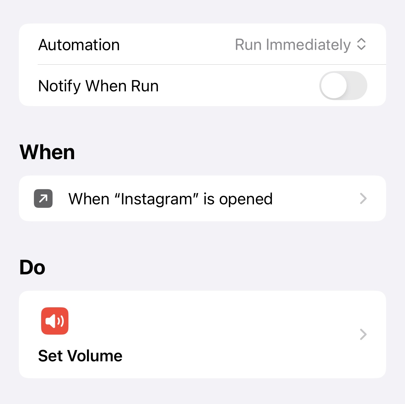 10 Second Setup to Mute Instagram When it’s Opened